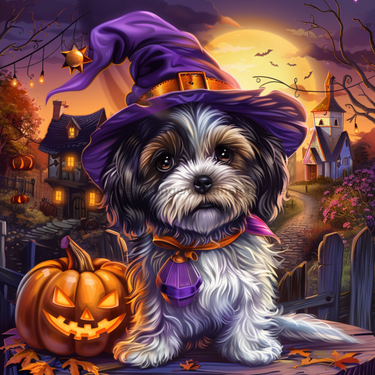 Halloween Dog Wall Art, MB-00040, Sign For Wreath, 10x10